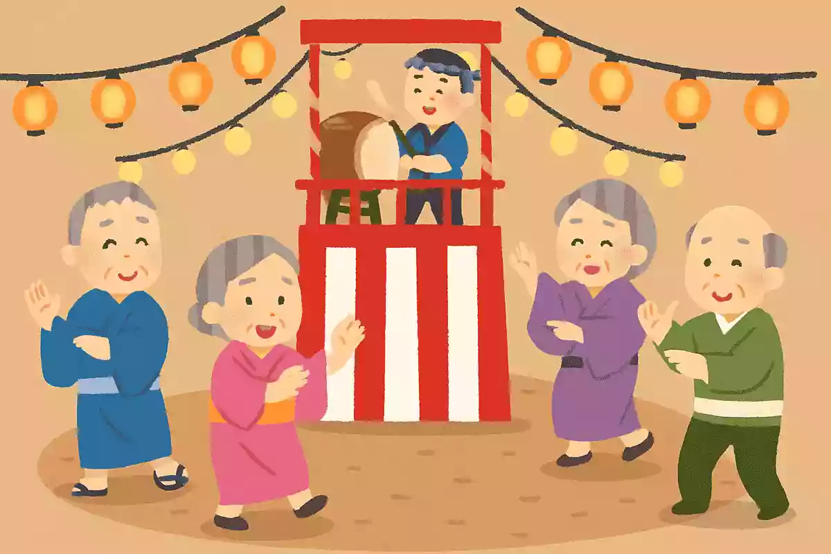 夏祭りの定番行事で、円になってみんなで踊る踊りを何と呼ぶでしょうか？