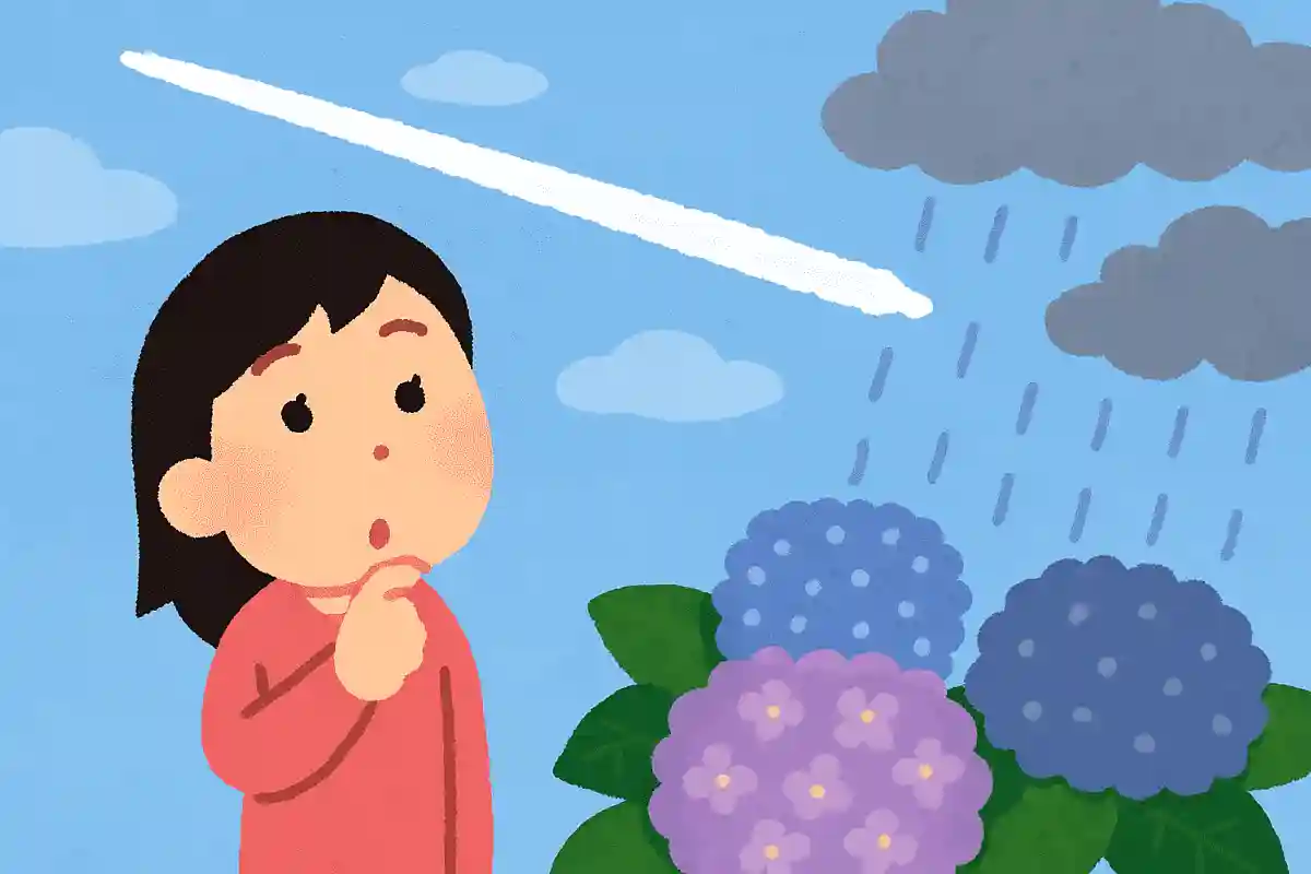 飛行機雲がどうなると雨が降りやすいでしょう？