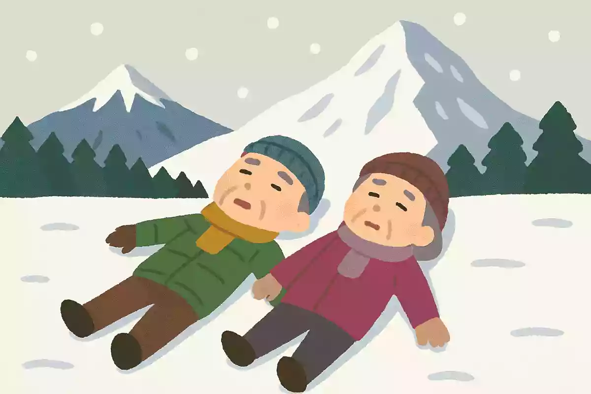 雪山で2人の死体が発見され、うち一人はライフル銃を持っていました。そのライフル銃の弾は1発のみ発砲されたようです。司法解剖の結果、亡くなった2人の死亡時刻はほぼ同時刻で、自殺の線は考えられないとのこと。なぜ2人は死んでしまったのでしょうか？