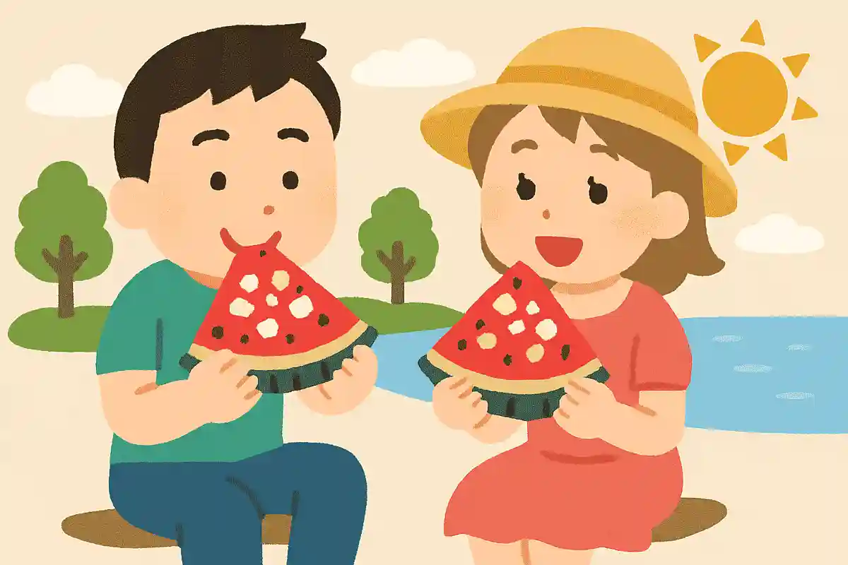 ギリシャではスイカにチーズをかけて食べる