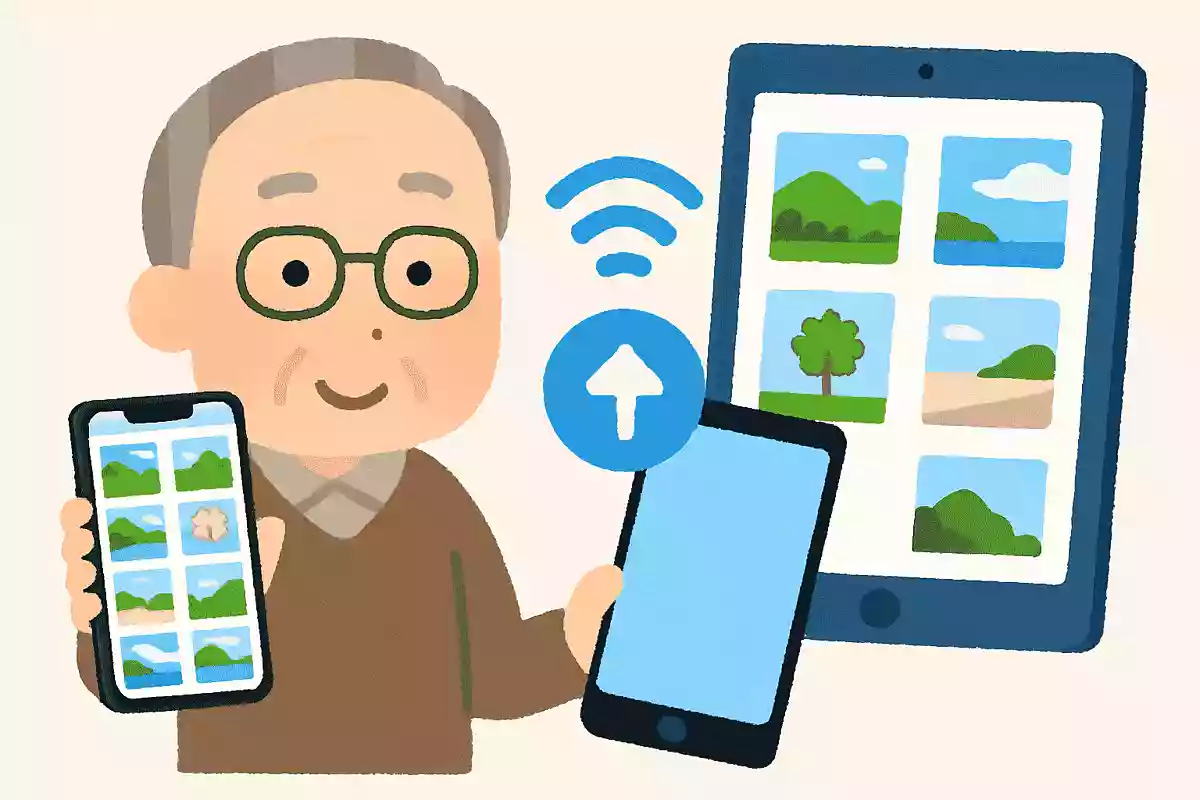 iPhoneで画質を落とさずに、大量の写真を他のiPhoneやiPadに共有できる便利な方法はどれでしょうか?