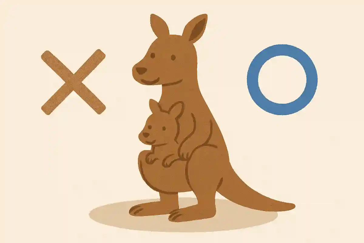 カンガルーはオスもおなかに袋を持っている