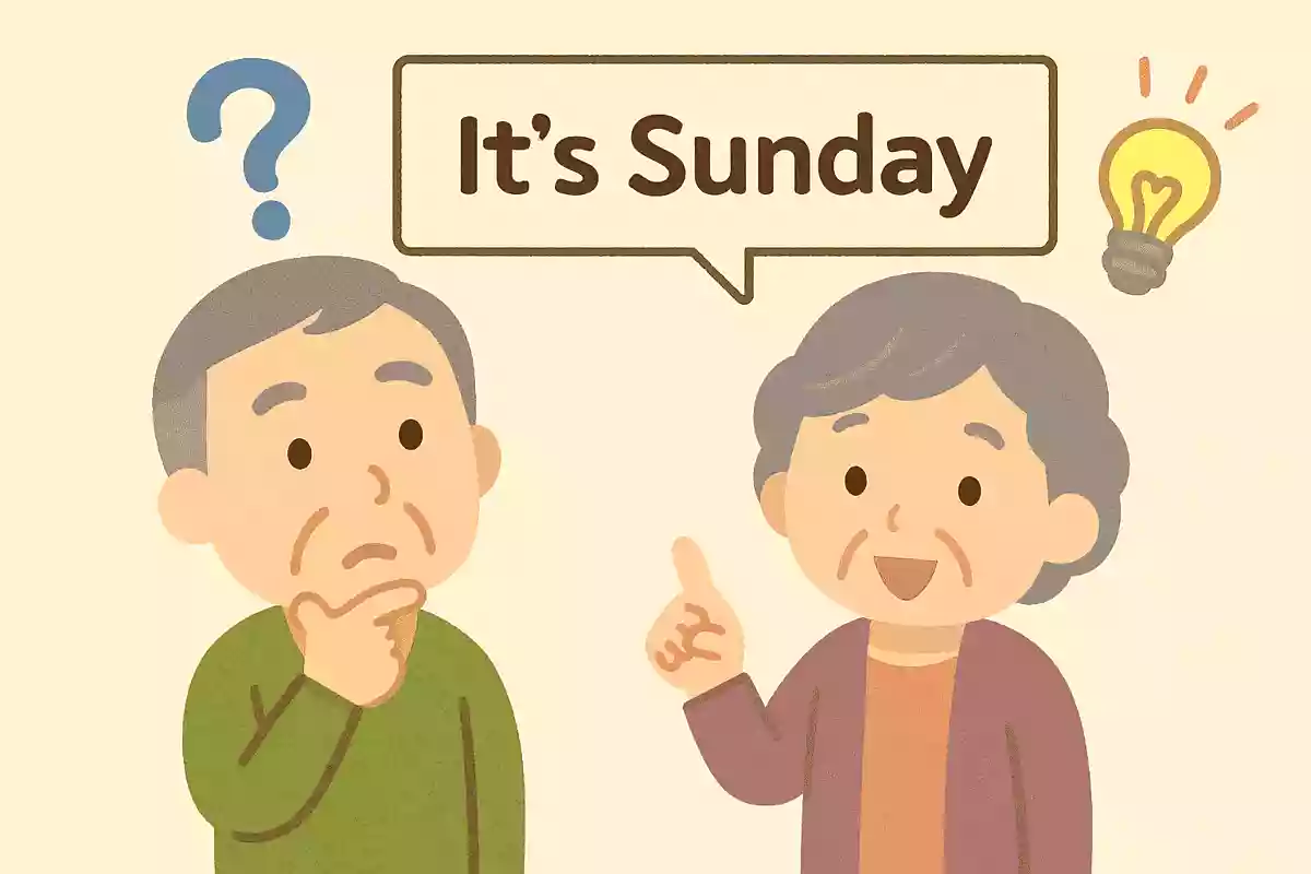 「It’s Sunday」は日本語でどれになるでしょうか