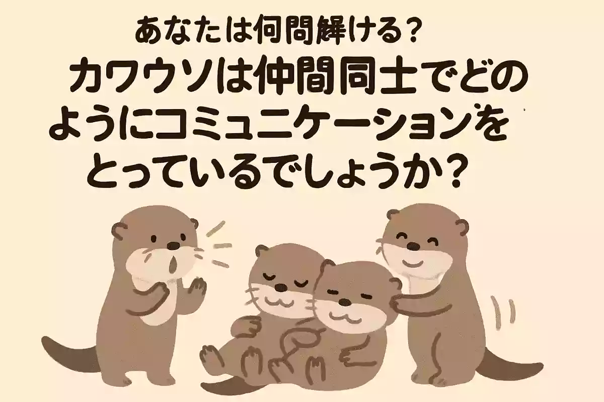 カワウソは仲間同士でどのようにコミュニケーションをとっているでしょうか?