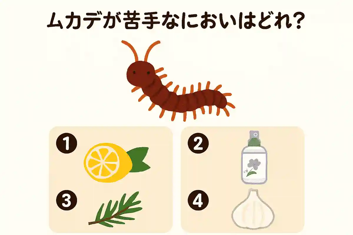 ムカデが苦手なにおいはどれ？