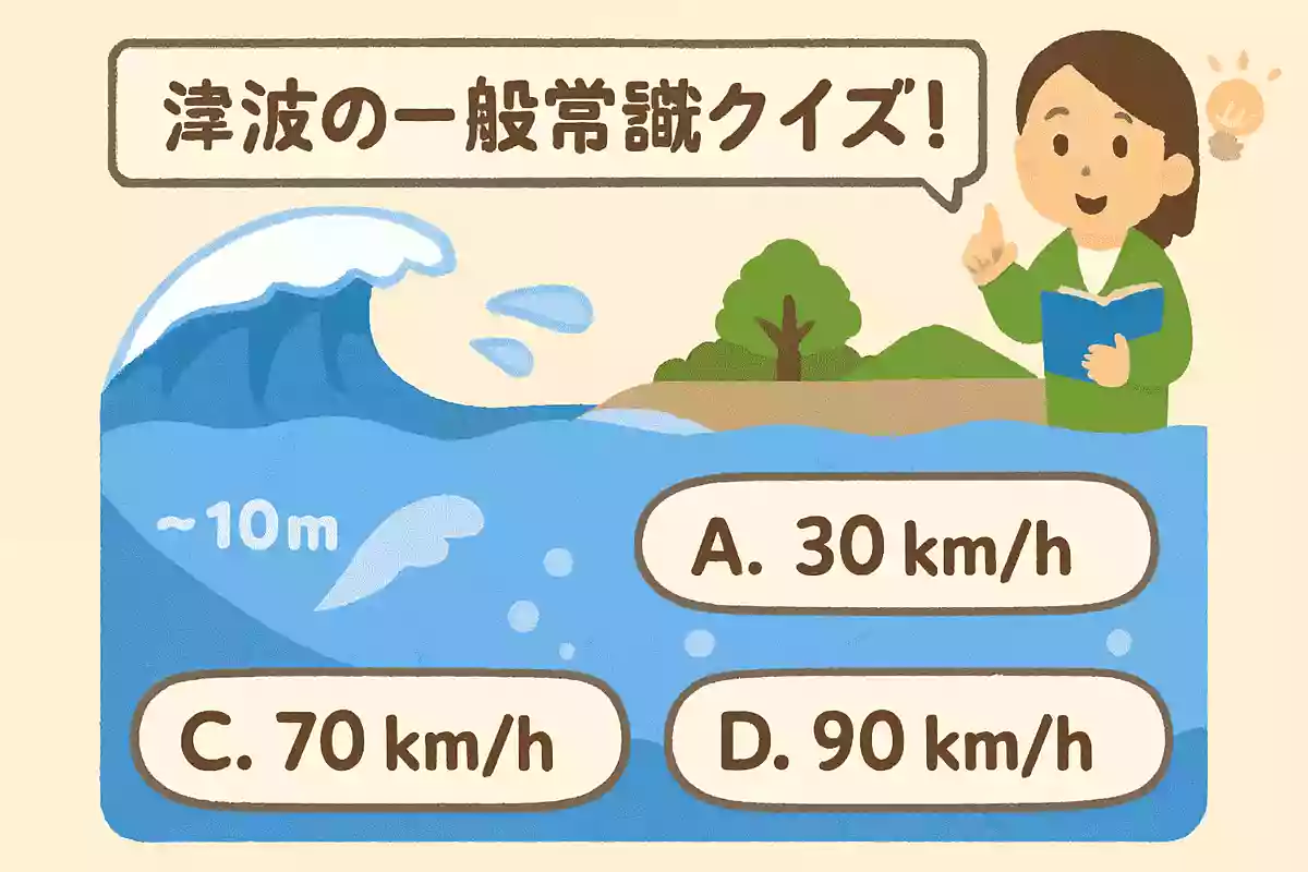 海岸近く（水深約10m）の津波の速さはどのくらいでしょうかNEW!