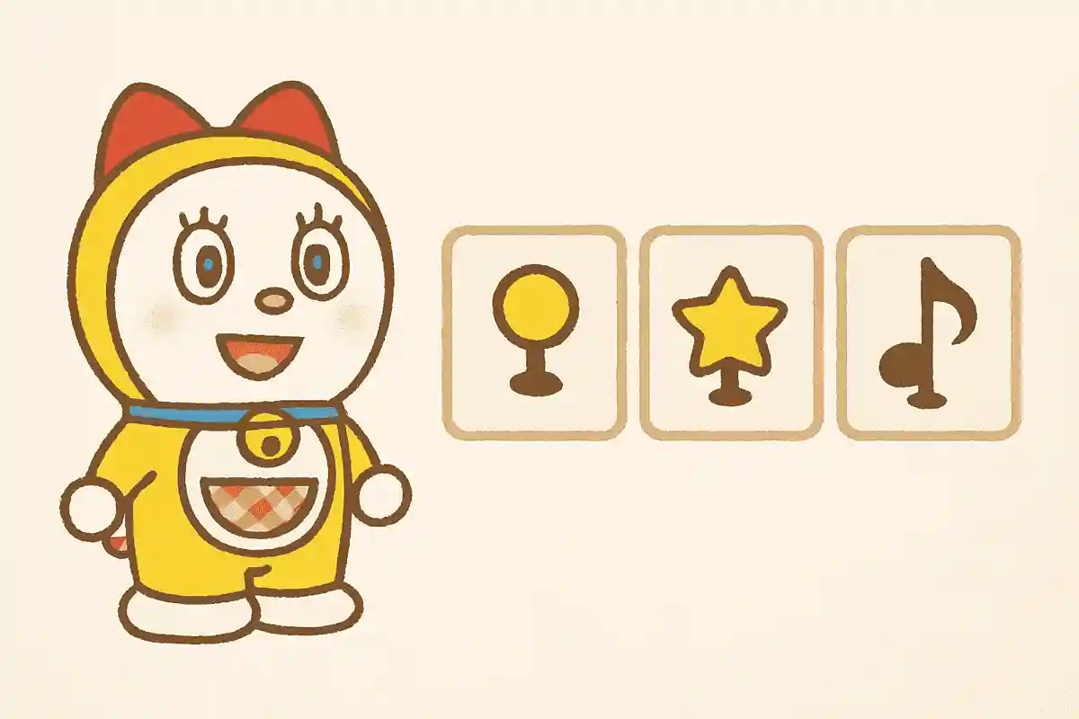 ドラミちゃんの尻尾はどんな形?