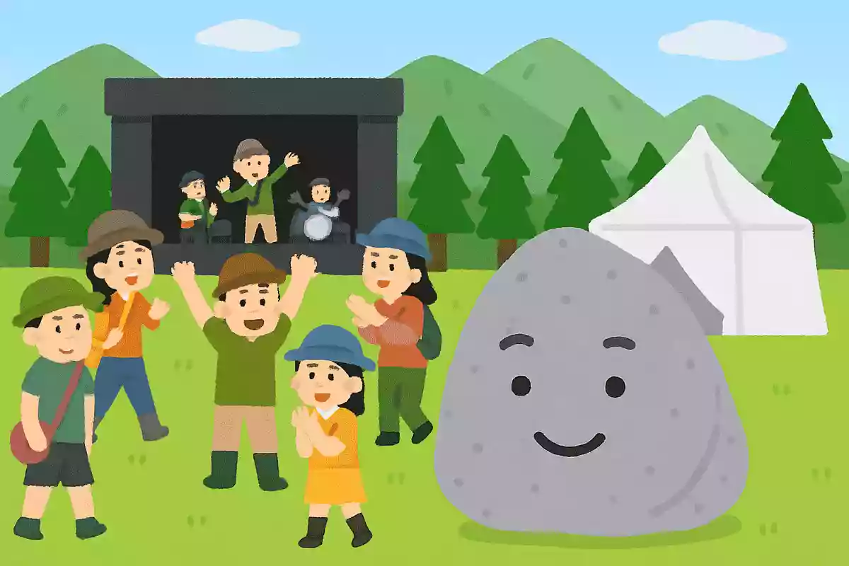 会場内のあちこちで見かける、顔のついた石の名前は?NEW!