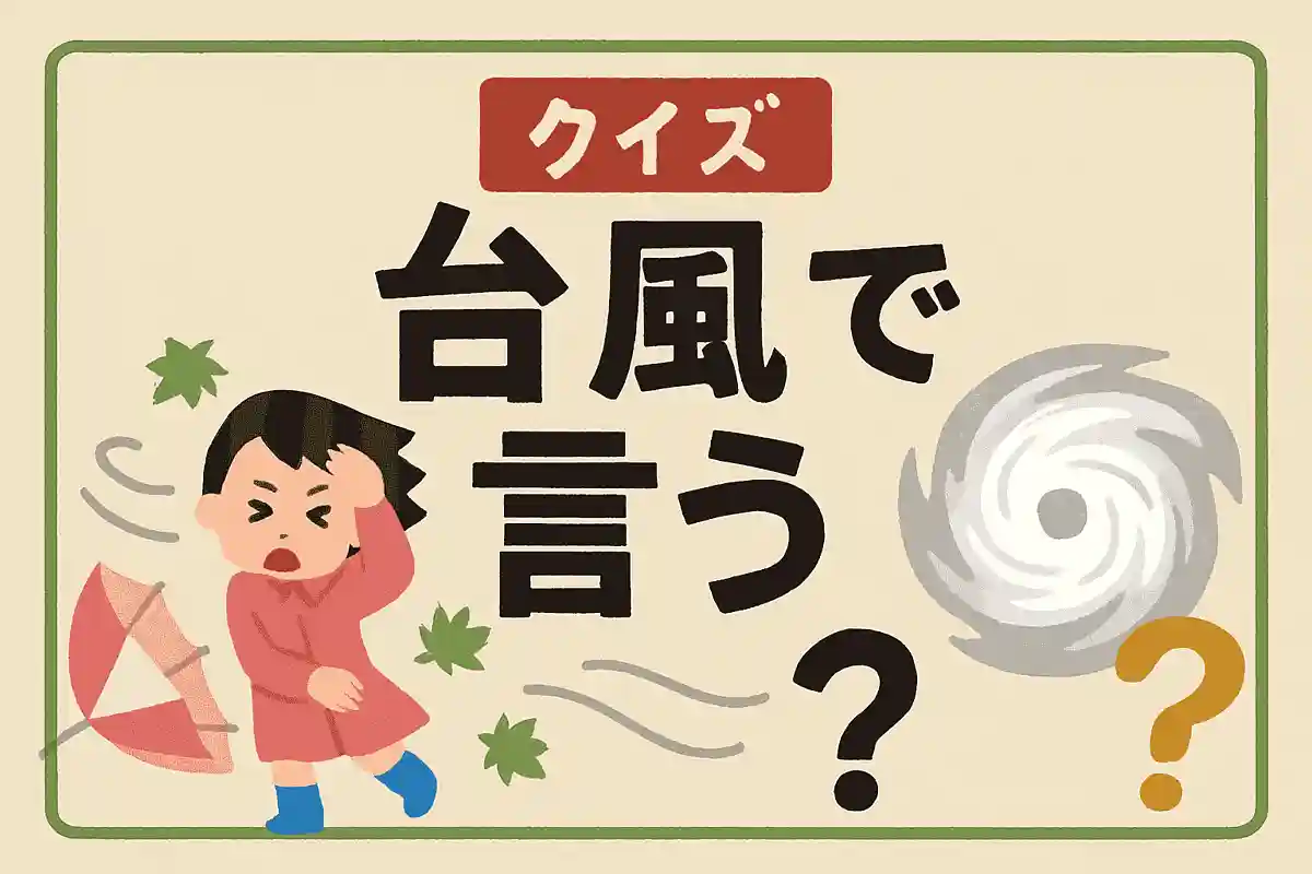 毎年日本各地に大きな影響を与える台風、英語で何と言うでしょうか?
