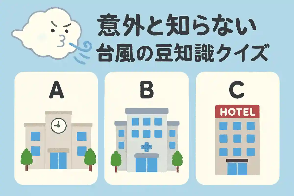 台風の際に避難所として開設するのは次のうちどこでしょうか？