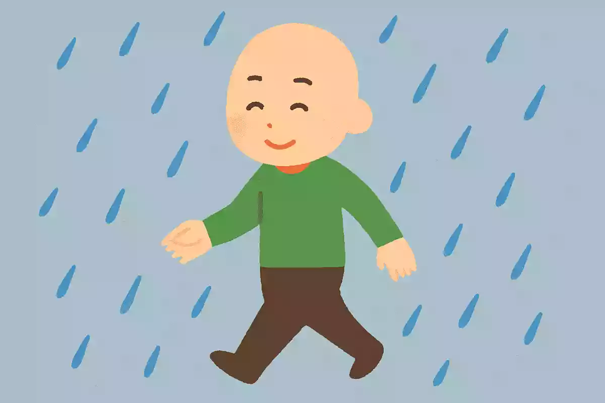傘も帽子もかぶらずに雨の中を歩いていましたが、その人は髪の毛がぬれていませんでした。それはどうして?NEW!