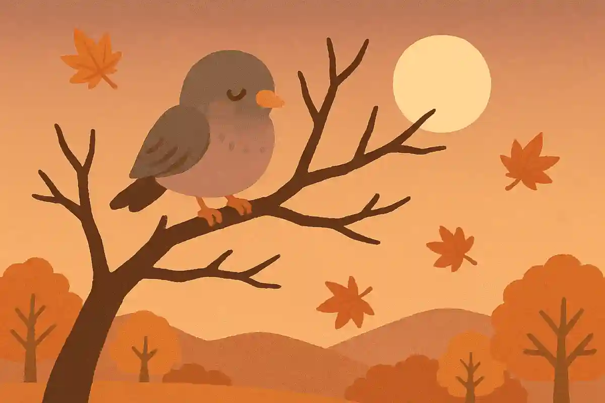 枯れ枝に 鳥のとまりけり 秋の暮れ松尾芭蕉