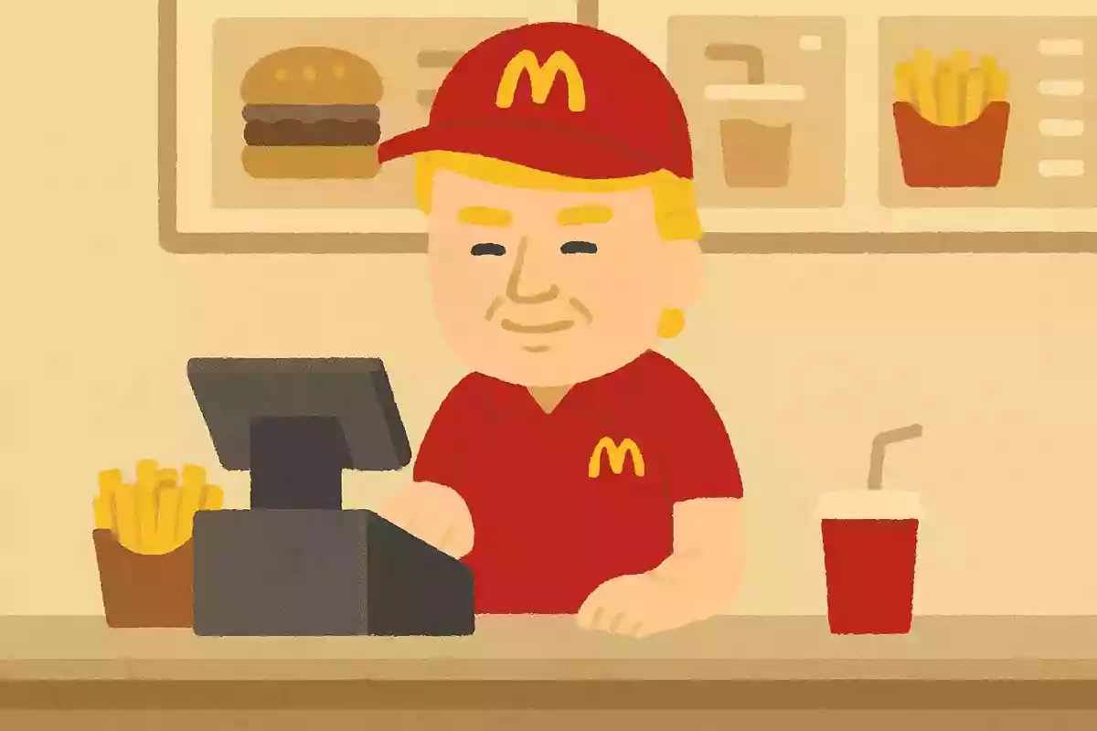 トランプ大統領は選挙期間中にある飲食店でアルバイト体験をしました。その飲食店とは?NEW!