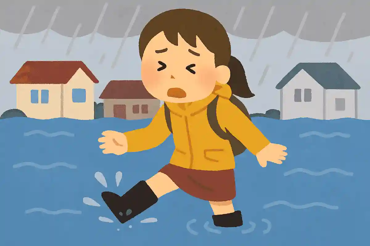 洪水時に履いていると危険なものはなんでしょう?