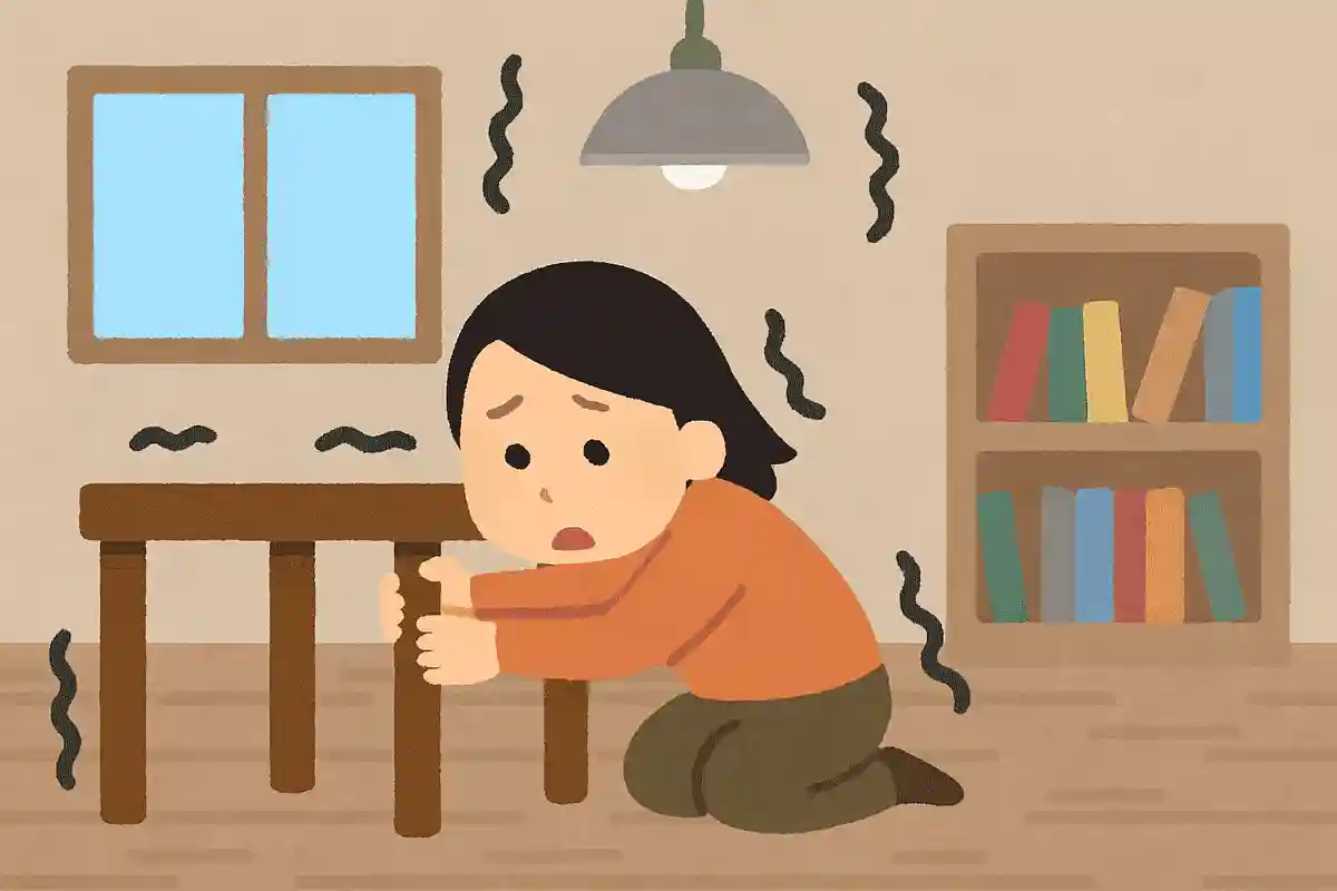 建物の中で地震の揺れを感じたらまず何をする?