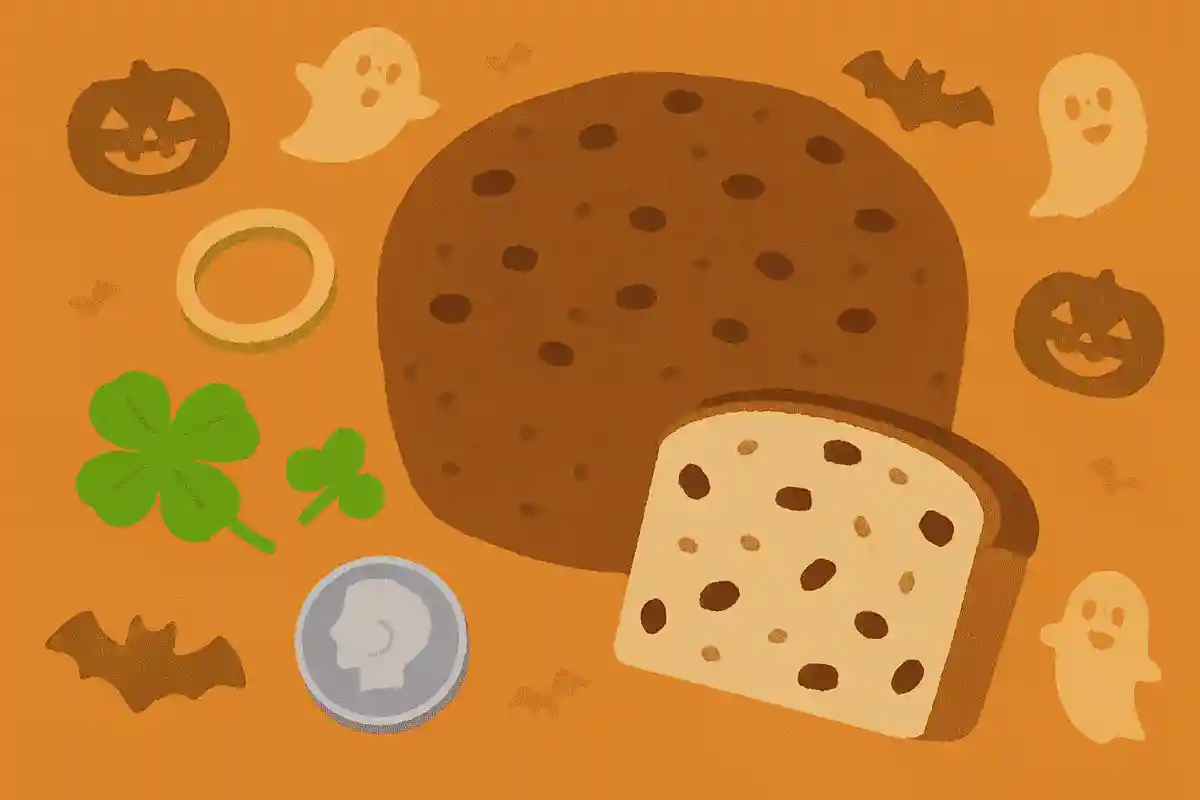 ハロウィンの日にアイルランドで食べられる「バームブラック」。何が入ったパンでしょうか?NEW!