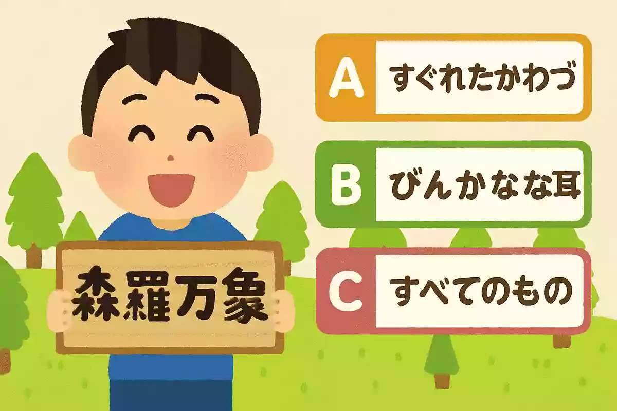 「森羅万象」の意味は次のうちどれでしょうか？NEW!