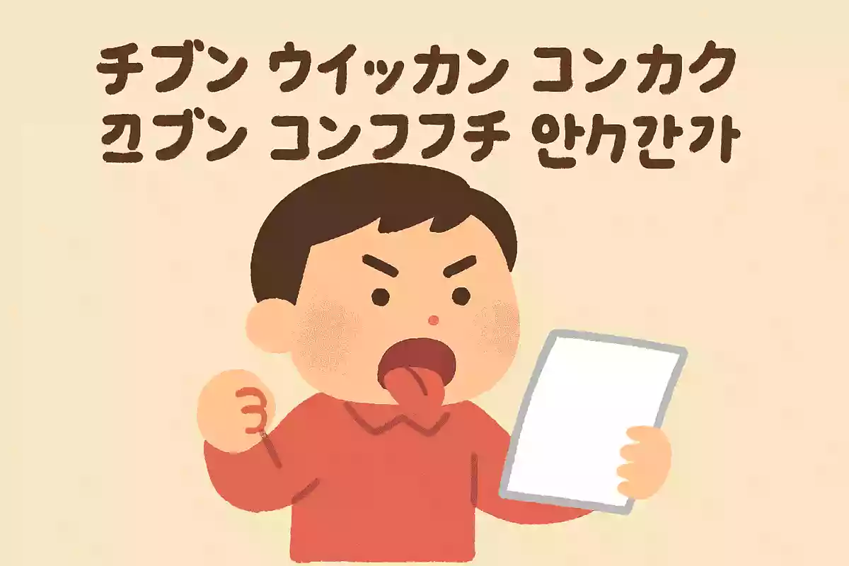 チブン ウィエッカン コンッカクチヌン ッカン コンッカクチインガ アンッカン コンッカクチインガNEW!