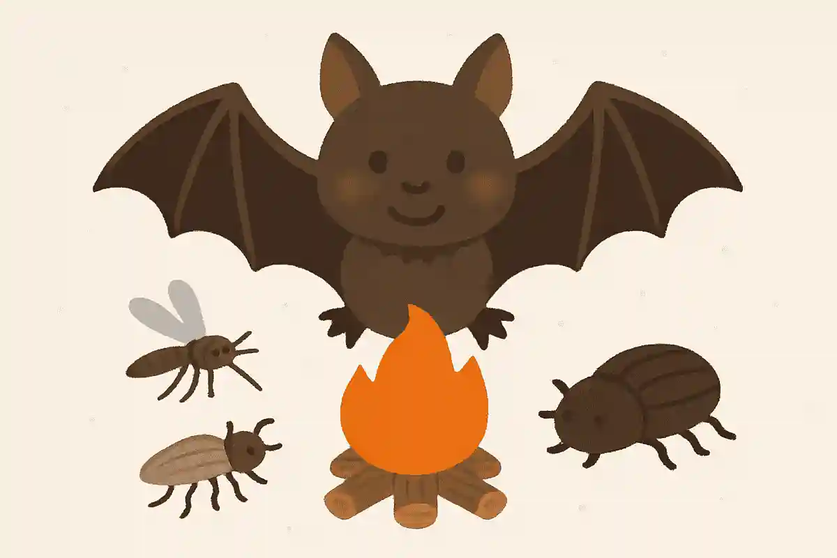 ハロウィンでしていた、たき火に集まった虫を食べたその動物は、やがてハロウィンのシンボルになりました。動物は何でしょうか？