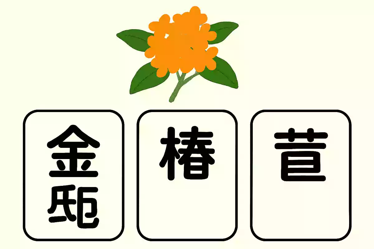 「きんもくせい」の花を漢字で書くと次のうちどれでしょうか？NEW!