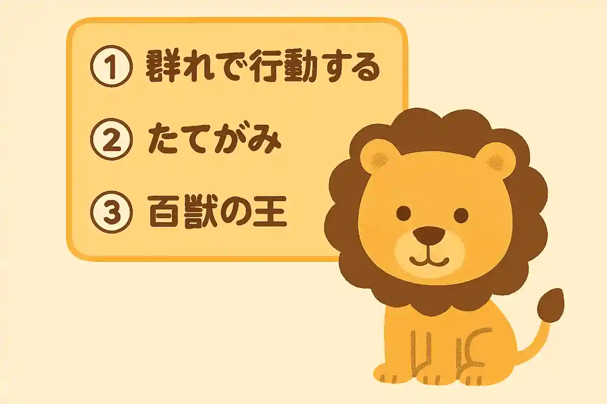 群れで行動する、たてがみ、百獣の王、これは何？NEW!