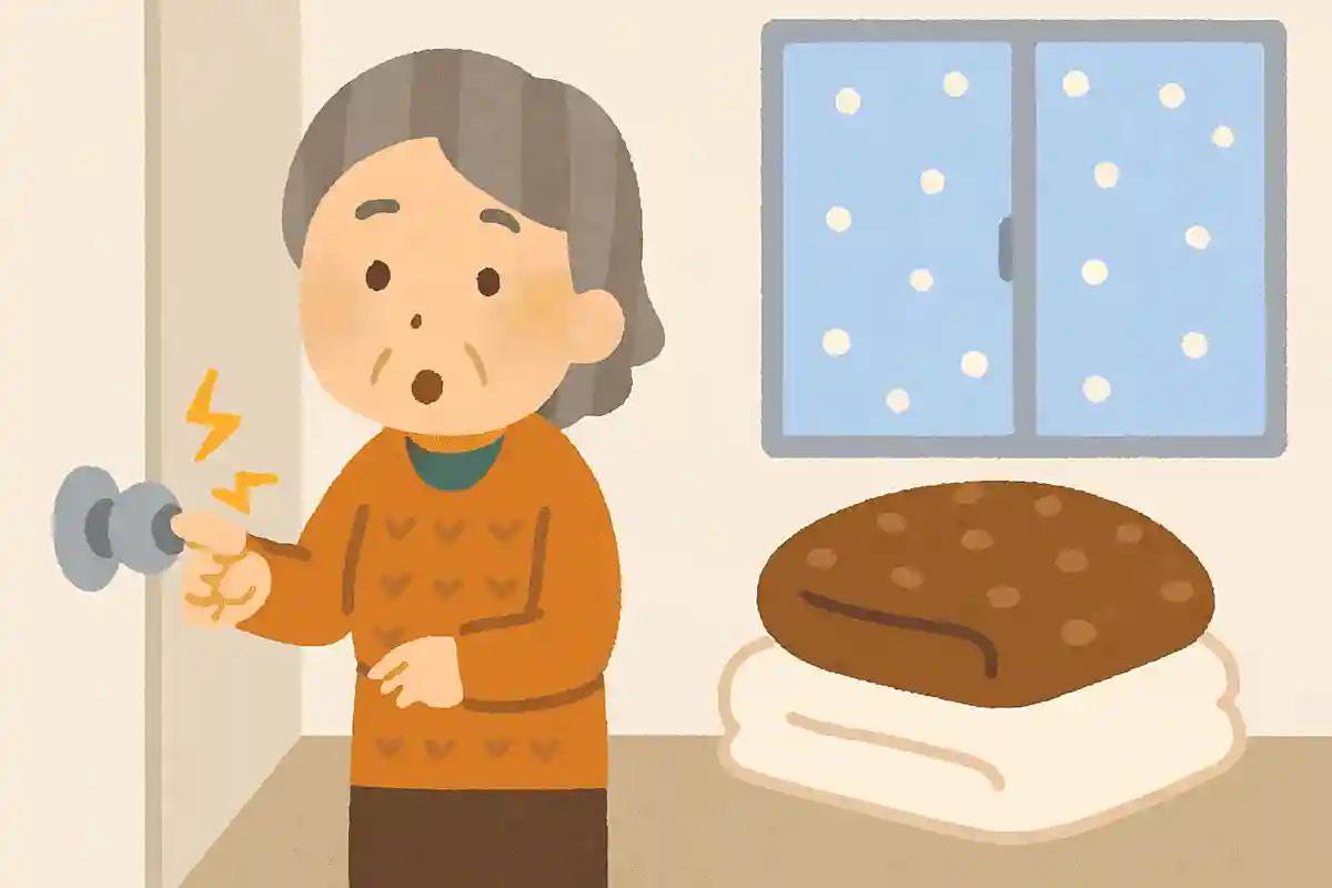 冬になるとセーターや毛布などを使った後や、ドアノブを触ったときに静電気が起こりやすくなるのはなぜでしょうか?NEW!