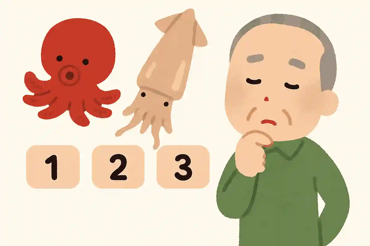 タコやイカの数え方として正しいのは次のうちどれでしょうか?NEW!