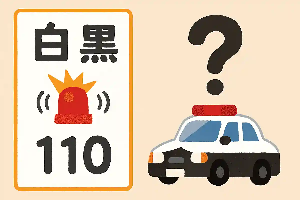 白と黒、サイレンを鳴らす、110番で来る、これは何？NEW!