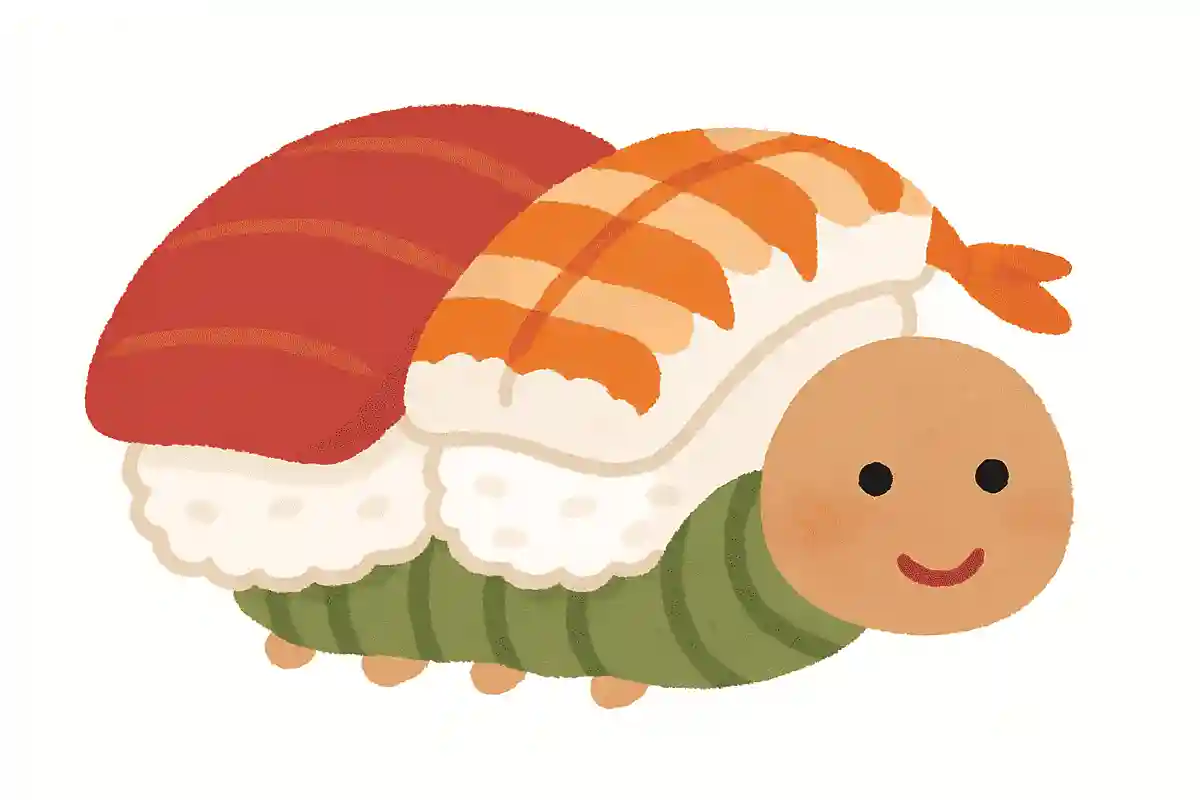 お寿司やさんであるふたつのネタが合体すると、のろまな虫に変身します。ふたつのネタとは何でしょうか?NEW!