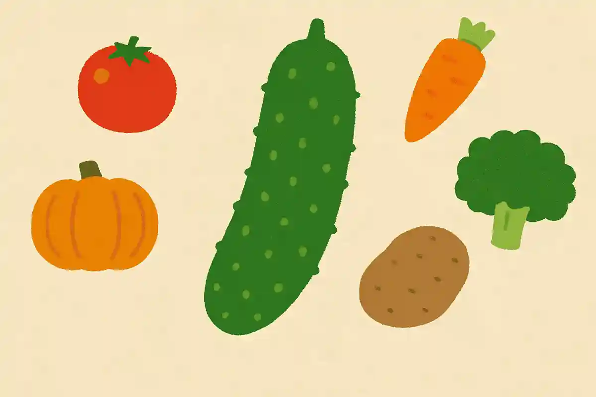 私は表面にいぼがたくさんあります。緑色です。約95%が水分です。NEW!