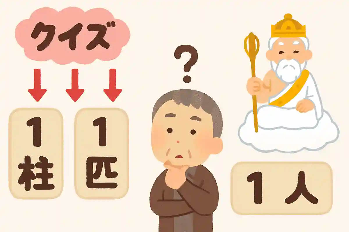 神様の数え方として正しいのは次のうちどれでしょうか?NEW!