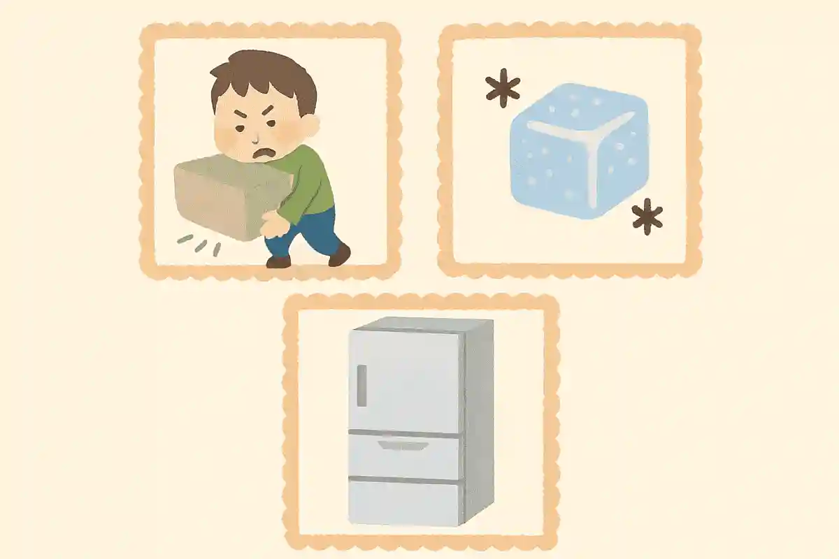 とても重い、とても大きい、食べ物を冷たくしてくれる、これは何？NEW!