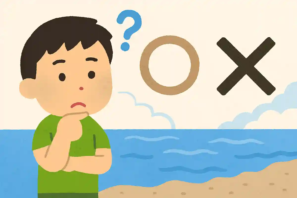 海の水はすべてしょっぱい、○か×か?NEW!