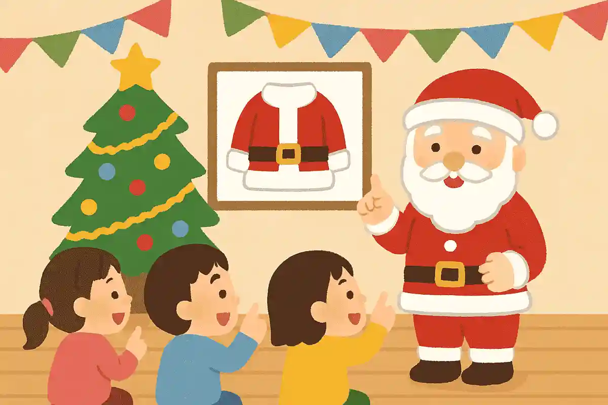 サンタさんが着ている服の色は何色でしょう？NEW!