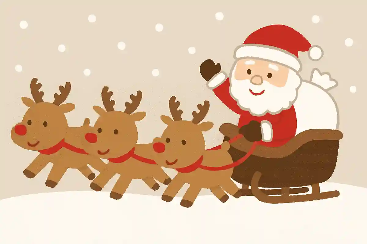 サンタさんのそりを引っ張っているトナカイさんの数は何頭でしょう？NEW!