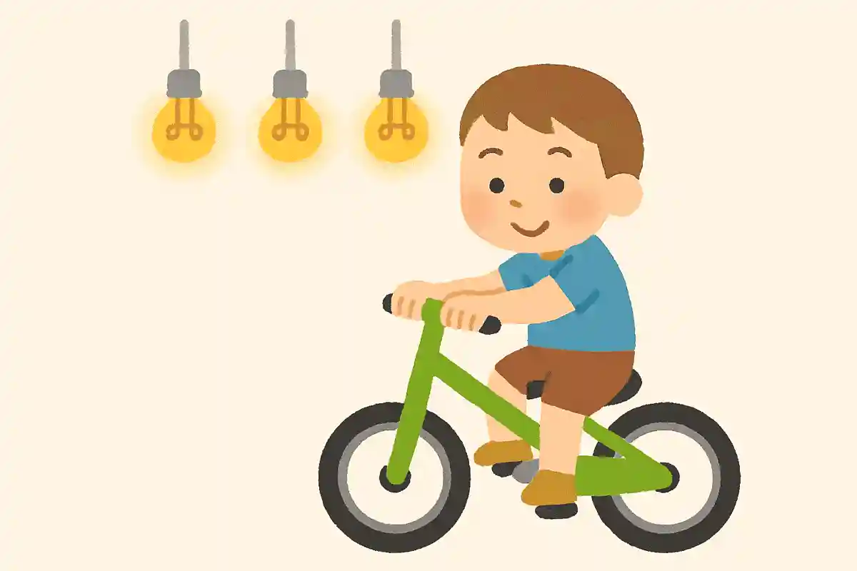 子供も乗れる、タイヤが2個、ペダルをこぐ、これは何？NEW!