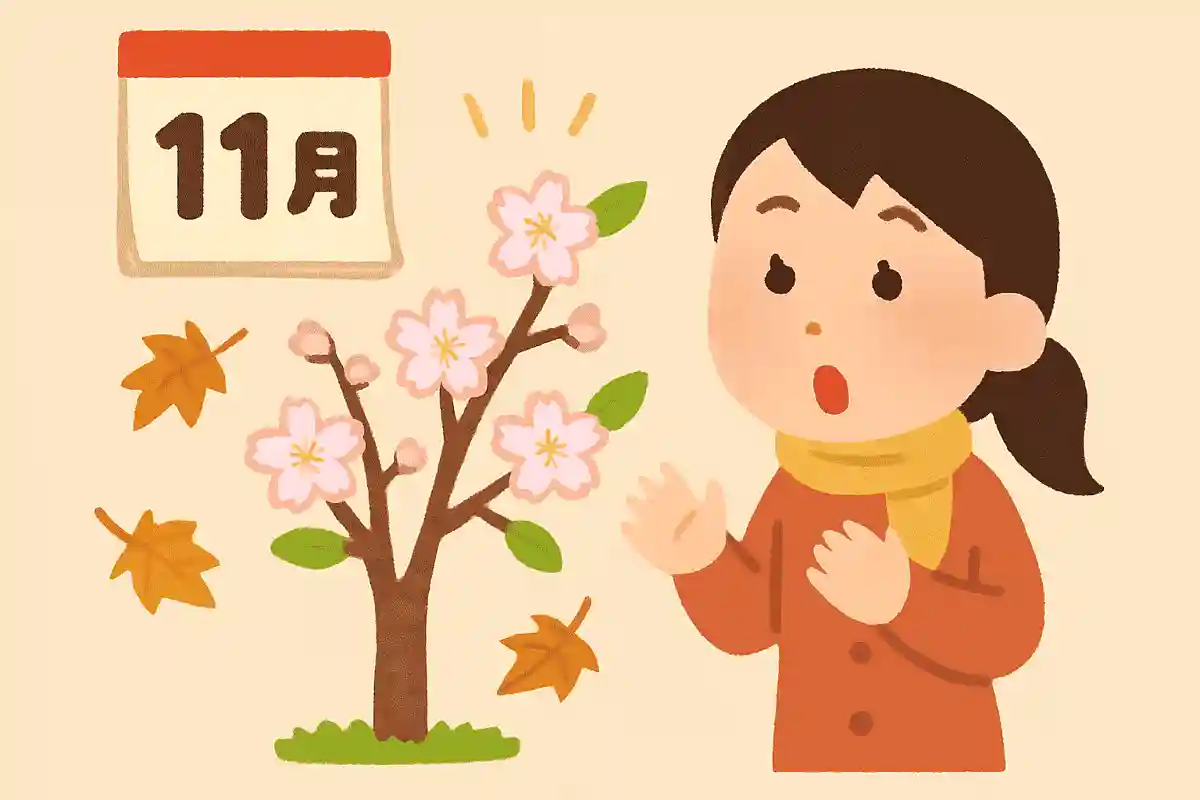 本来咲く季節ではない秋に花が咲く花を「帰り花」というNEW!
