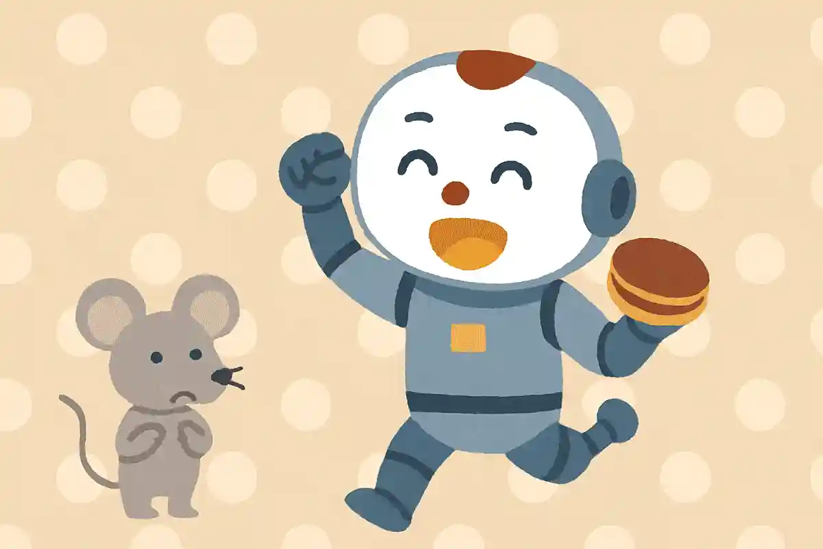 私は未来から来たロボットです。ネズミが苦手です。どら焼きが大好物です。NEW!