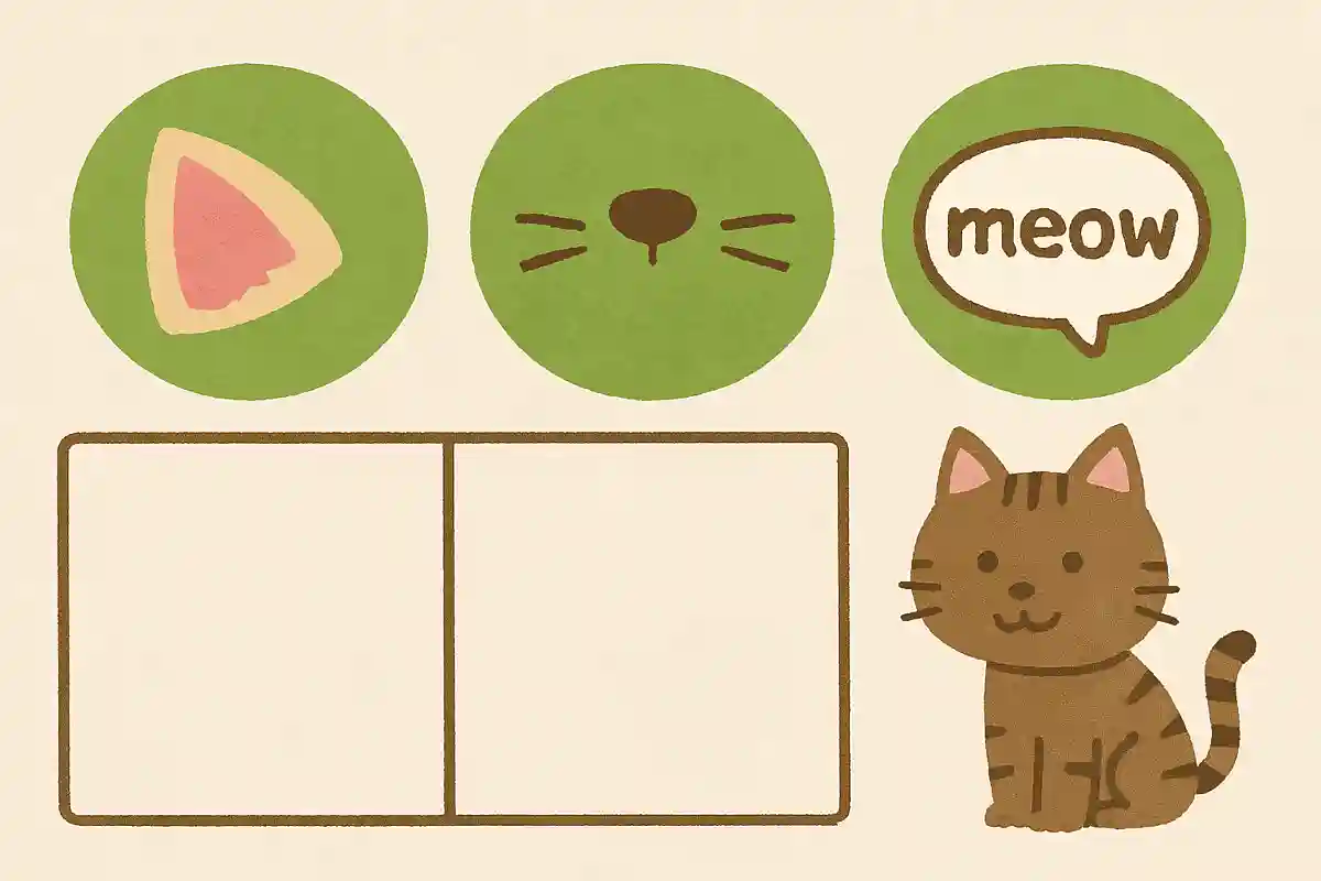 私には耳がある、ヒゲがある、ニャーと鳴く、これは何？NEW!