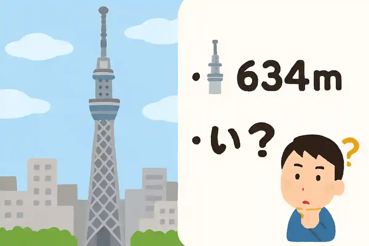 東京にある、電波塔、634m、これは何?NEW!