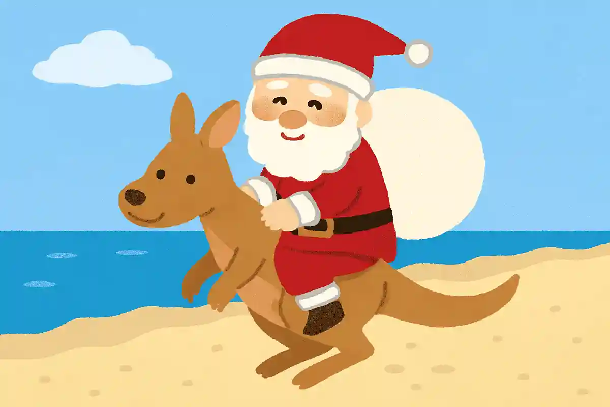 オーストラリアのサンタクロースは何に乗ってやってくるでしょう？