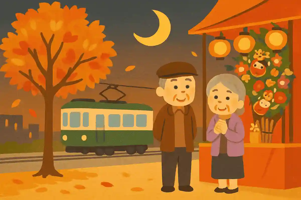 通りをる 電車不思議や 酉の市NEW!久米正雄