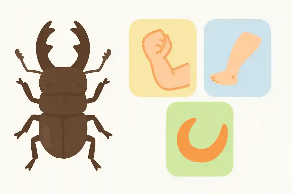 クワガタのハサミは何が発達したものでしょう？NEW!