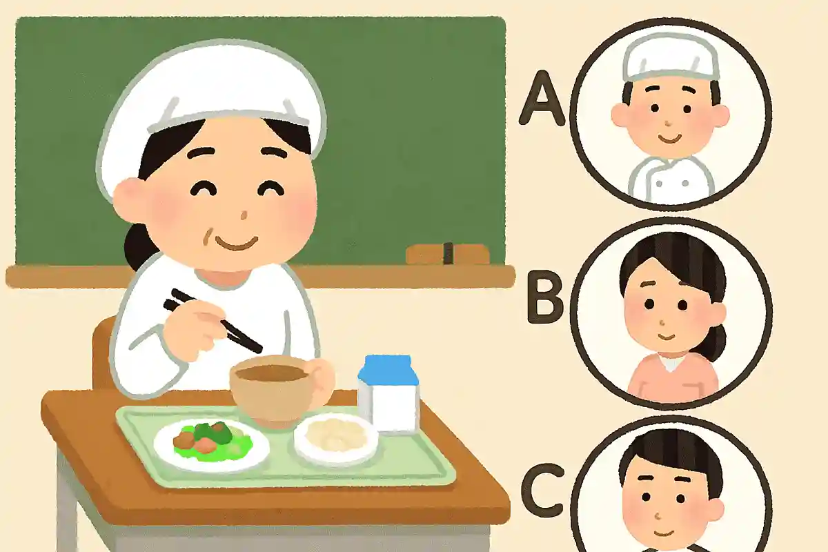学校で子供よりも先に給食を食べるのは誰でしょう？NEW!