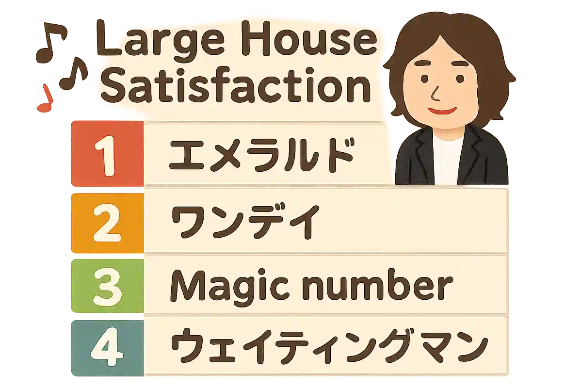 Large House Satisfactionの人気曲ランキング【2025】