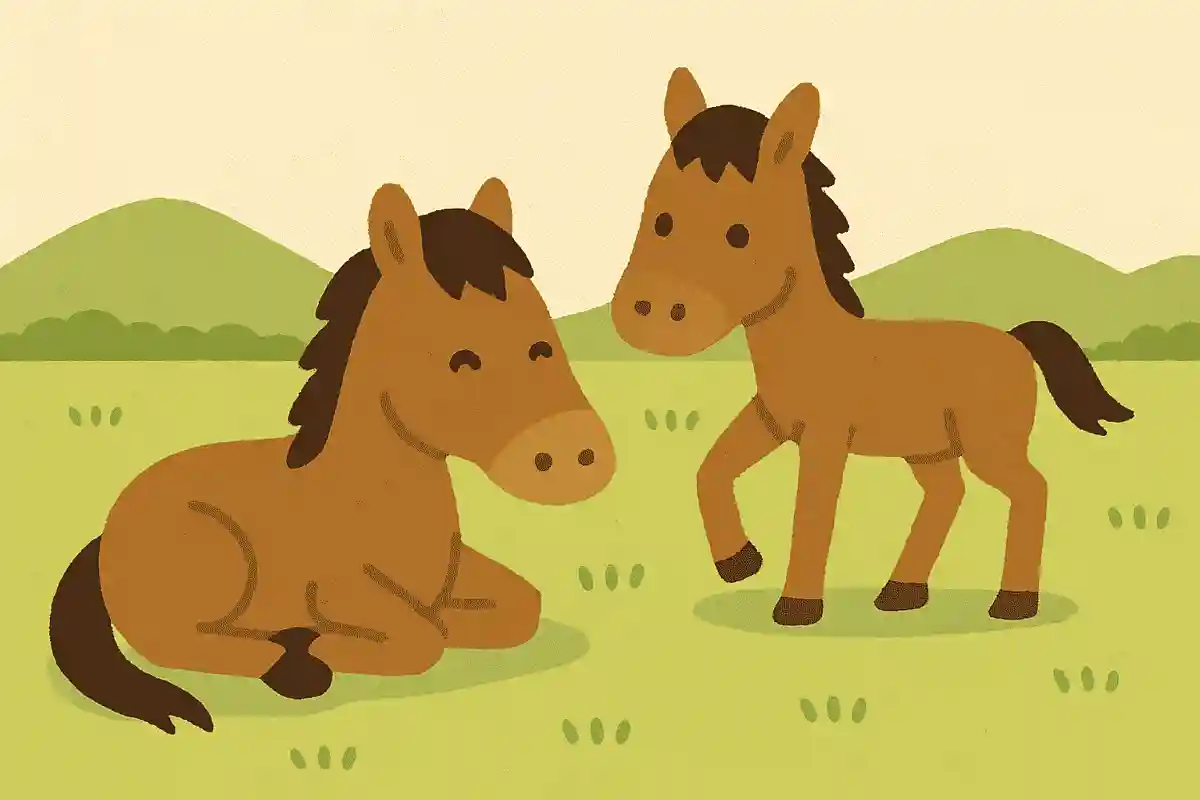 仔馬は生まれて1時間前後で立ち上がるNEW!