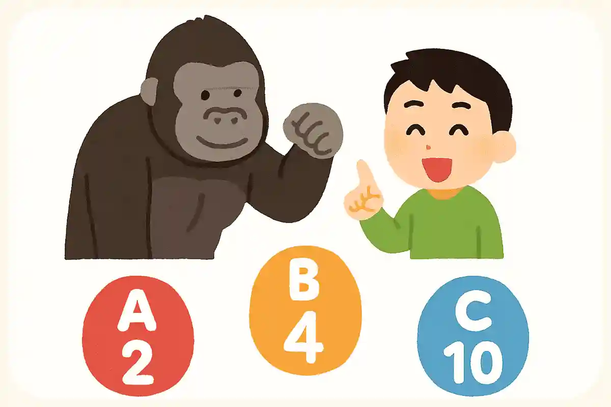 ゴリラの握力は人間の約何倍でしょう？NEW!