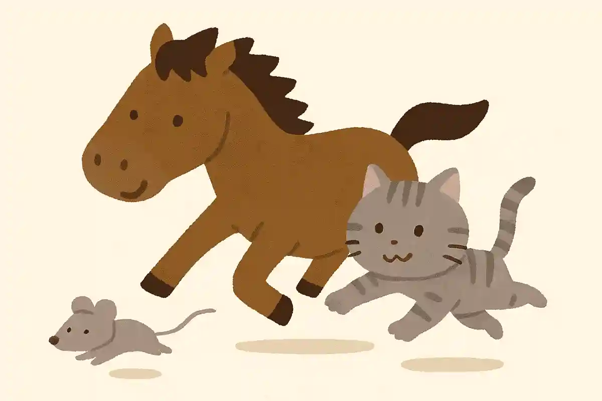 駿馬は一日に千里走ることができるが、鼠を捕まえることでは猫にはかなわない。NEW!荘子