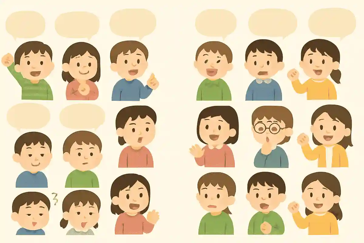 Mini-interviews with the whole class: “What I most want to say right now.”