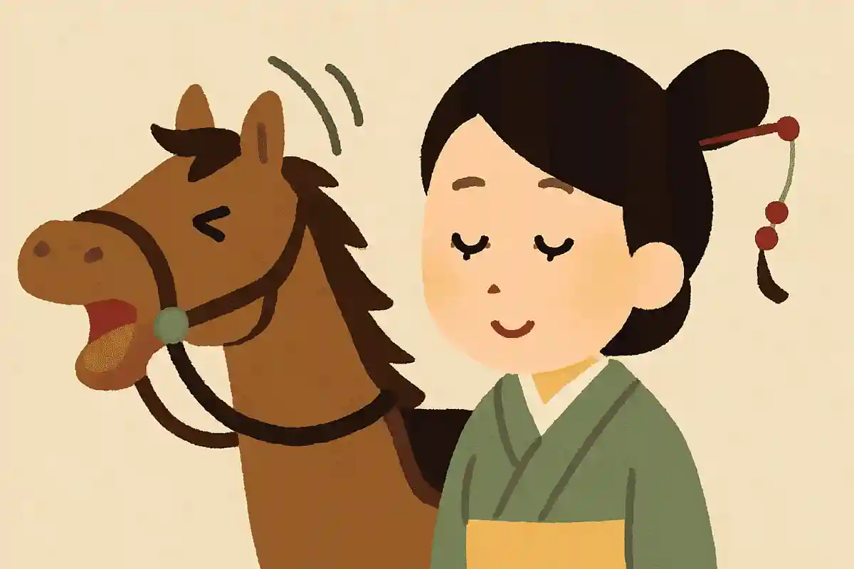 馬の いななきで 簪ゆれるかなNEW!